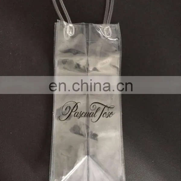 Custom Logo Printed Promotion Reusable Antifreezing Eco Material Clear Plastic Bag PVC Water Resistant Bag Wine Bag photo-5