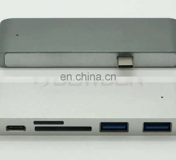 High Speed USB 3.0 USB C Type C Hub 5 in 1 Combo Hub With Charging Port for Macbook Card Reader photo-3