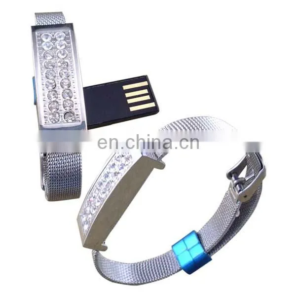 Metal Bracelet Usb Flash Drive 2gb 4gb 8gb Wristband Usb Flash Drive Jewelry Memory Sticker photo-2