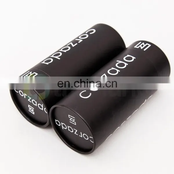 Custom Black Kraft Paper Tube Packaging For Bottles photo-2