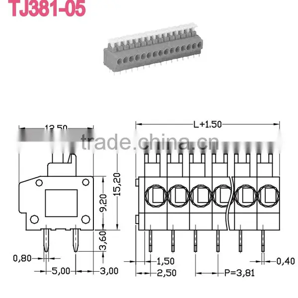 3.81mm Power Screwless Wago Blocks Wholesale Electrical Terminal Block photo-2