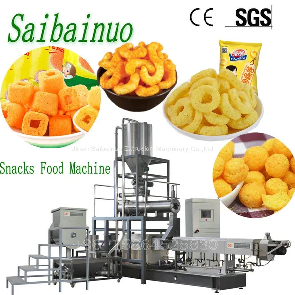 Twin Screw Extruder Corn Puffed Snacks Food Processing Line photo-3
