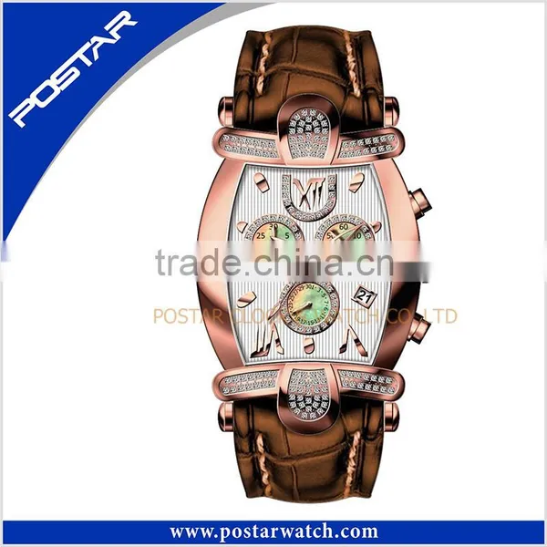 New Product Military Leather Watch With Calendar Watch photo-3