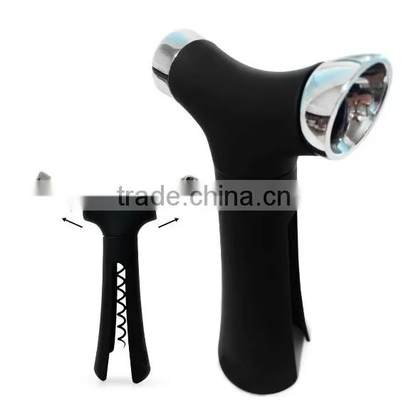 Multifunctional Wine Opener - Foil Cutter, Corkscrew, Aerator Pour Spout and Bottle Stopper - Purple photo-2