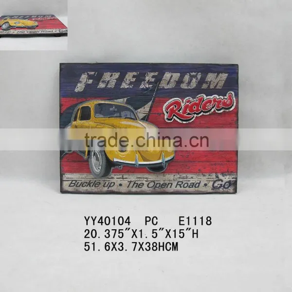 2014 3D Look Metal Car Wall Arts, Vintage Wall Decor