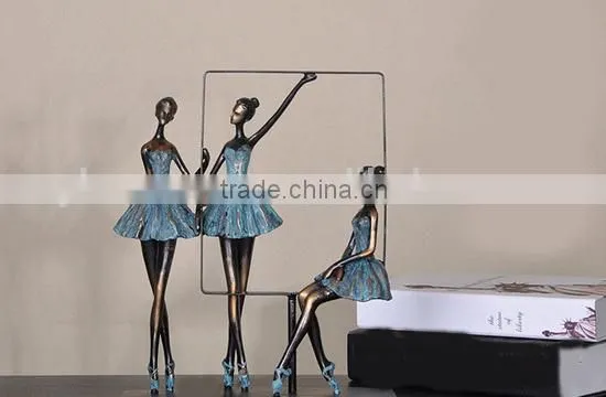 Bronze Three Dancing Girls Sculpture for Indoor Decoration photo-2