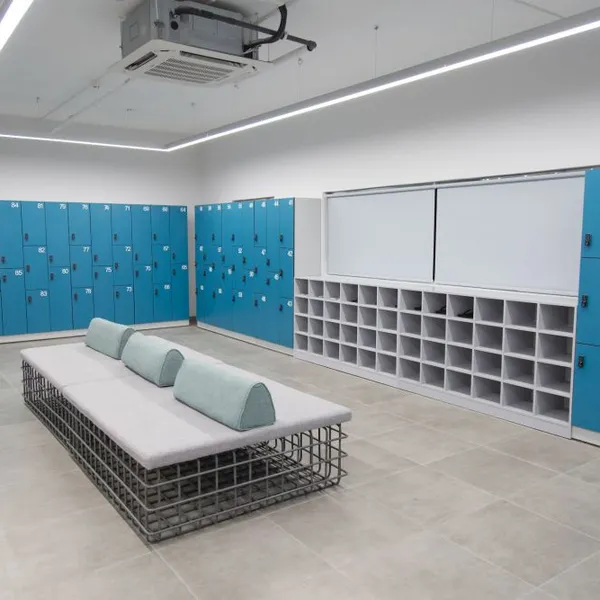 School Gym Change Rooms Furniture Colorful Wooden Laminate HPL Lockers Storages Cabinets With Locks and Name Cards photo-5