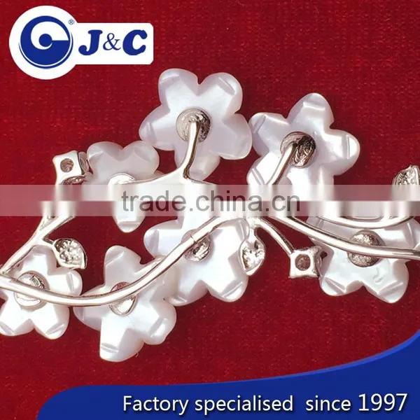 Manufacture Real Natural Mother of Pearl Shell Carve Flower Bracelet photo-6