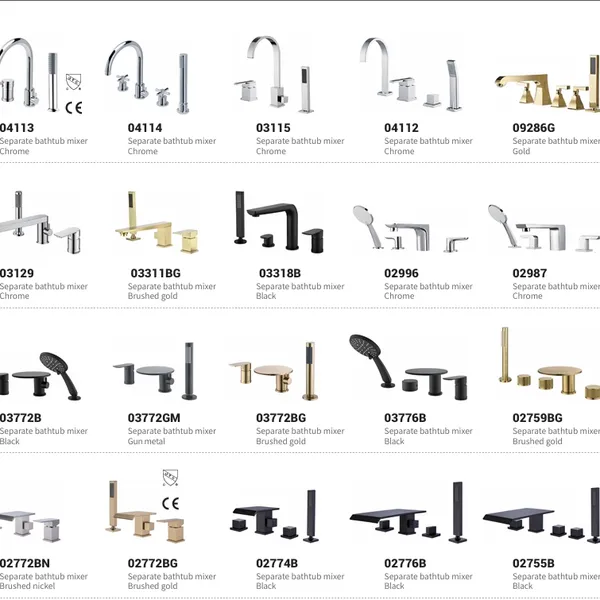 Durability Reduced Energy Consumption Clean and Convenient Separate Basin/bathtub Mixer photo-2