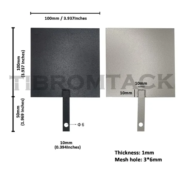 Titanium Electrodes 2PCS for Electrochemical Application, Titanium Anode Plate With MMO Ruthenium-Iridium Coating photo-2