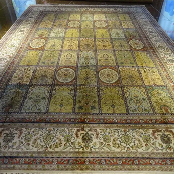 9x12ft/274x366cmhandmade Silk Carpet Turkish Design Carpet for Home ,villa Living Room Carpet photo-3