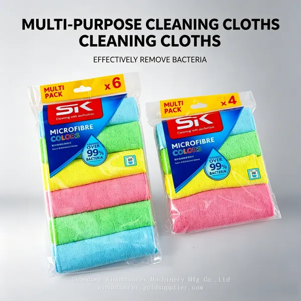 Thick Soft Microfiber Cleaning Cloths Multi Color Pack Reusable Heavy Duty Household Towels photo-2