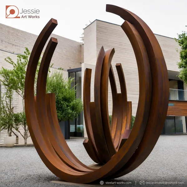 Corten Steel Animal Sculpture for Park Decoration photo-4