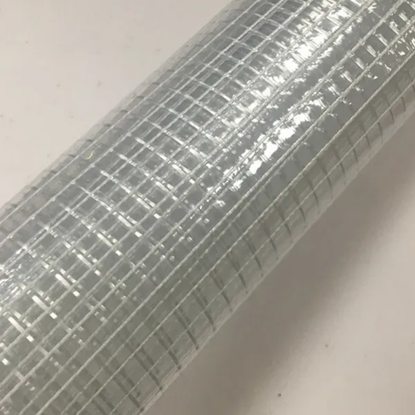 Tecido de malha de PVC transparente com tamanho de furo de 2mm, resistência à tração de 500N, impermeável para uso ao ar livre