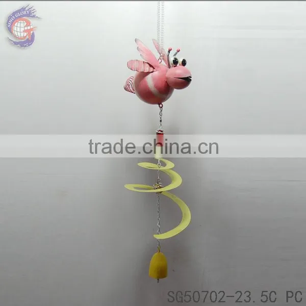 Hanging Wind Chime Decorations of Metal Bee Wind Chime