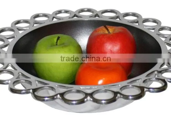 Round Fruit Bowl/ Designer Bowl/ Metal Fruit Bowl Manufacturer photo-2