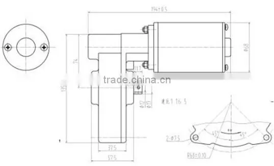 Hot dc Micro Worm Gear Motor for Golf Trolley Model ZY6812GZ photo-2