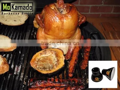 Charcoal Kamado Black Ceramic Chiken Sitter photo-2