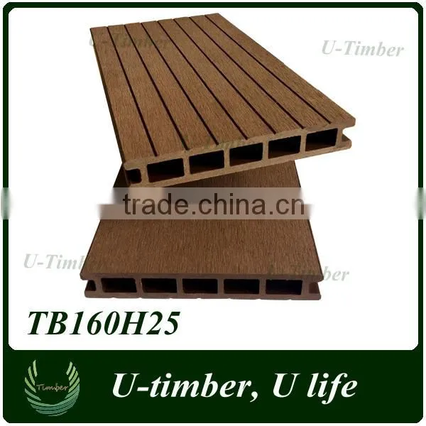 UV-protect WPC Decking Flooring for Outdoor Water-proof and Anti-slip