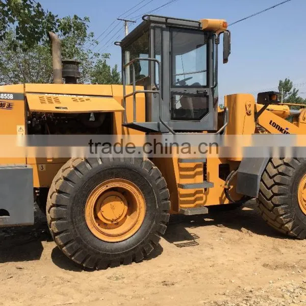 Used Lonking High Quality 5t Wheel Loader, Lg855b Front And Wheel Loader Price (2.8m3,5ton Payload)