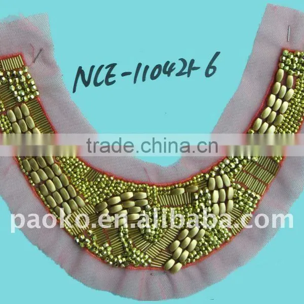 Beaded Necklines for Garments
