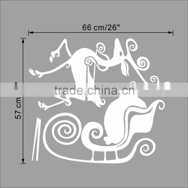 ALFOREVER Christmas Santa's Sleigh Decal - Christmas Decal photo-4