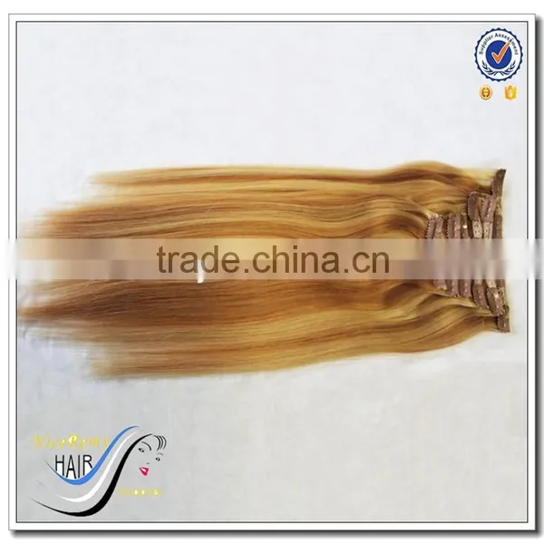 Wholesale Clip in Human Hair Extensions Piano Color Hair Clip in photo-2