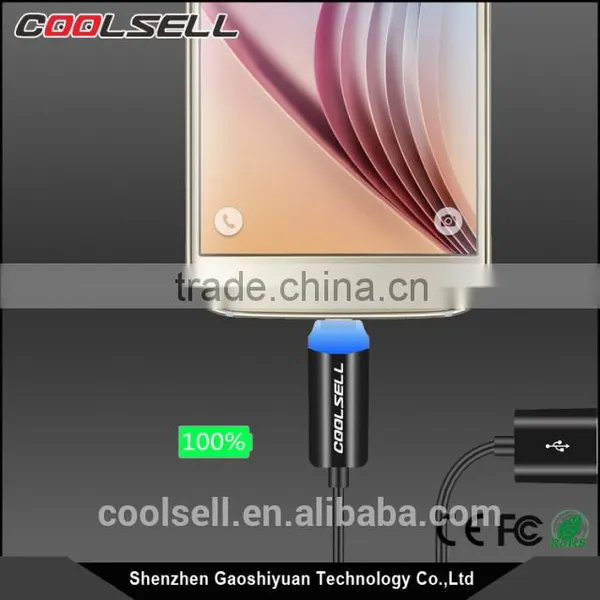 Special Design Coolsell LED Light Micro USB Cable Reversible Mirco Cable With LED Light photo-5