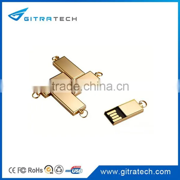 Hot Selling Gold Mini USB Stick 8GB Super Mini USB Flash Drive 16GB photo-2