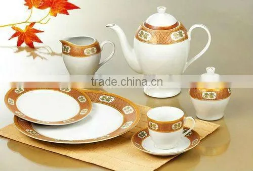 15pcs Decal Bone China Coffee Set With Royal Designs photo-5