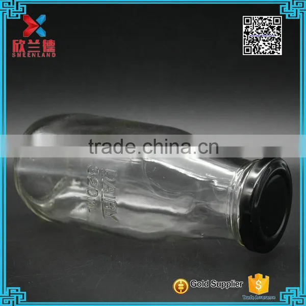 320ml Engraving Milk Bottle Wholesale Bottles Empty Glass Bottle photo-2