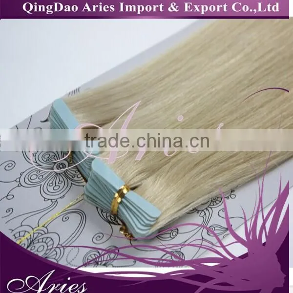 40pcs 100% Human Hair Seamless Tape-in Extensions Remy #613 photo-4