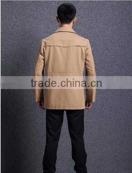 Manufacturers Selling Man Paragraph Dust Coat Grows in the Spring and Autumn Period and the New Lapel Leisure Fashion Personali photo-2