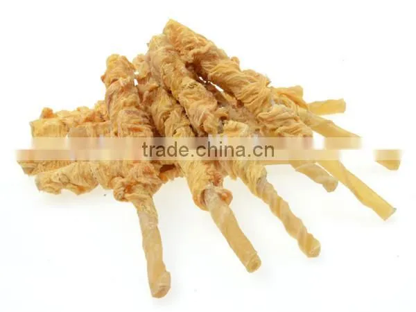 Wholesale Natural Dry Chicken and Bleached Rawhide Stick Wraps Pet Dog Snack photo-2