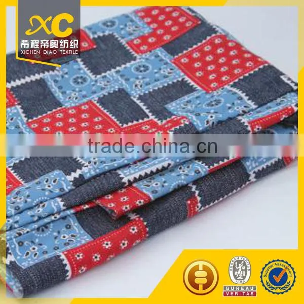 10 Oz Woven Strong Printed China Cotton Denim Fabric
