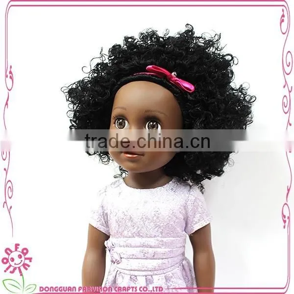 Fashion 18 Inch Vinyl Doll African American photo-4