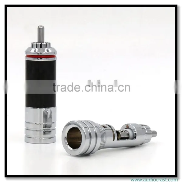 Hi End Rhodium-Plated RCA Carbon Fiber Plug Connector RCA Terminals Audio Player photo-4