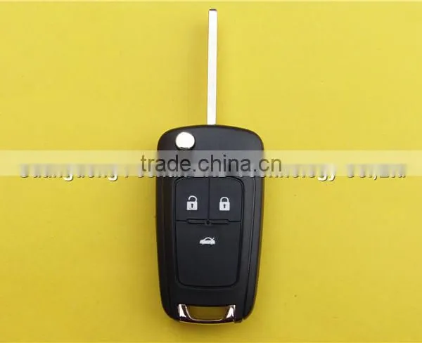 3 Buttons Chevy GM Remote Flip Key Blank Shell for Chevrolet Cruze Plip Key Case photo-2