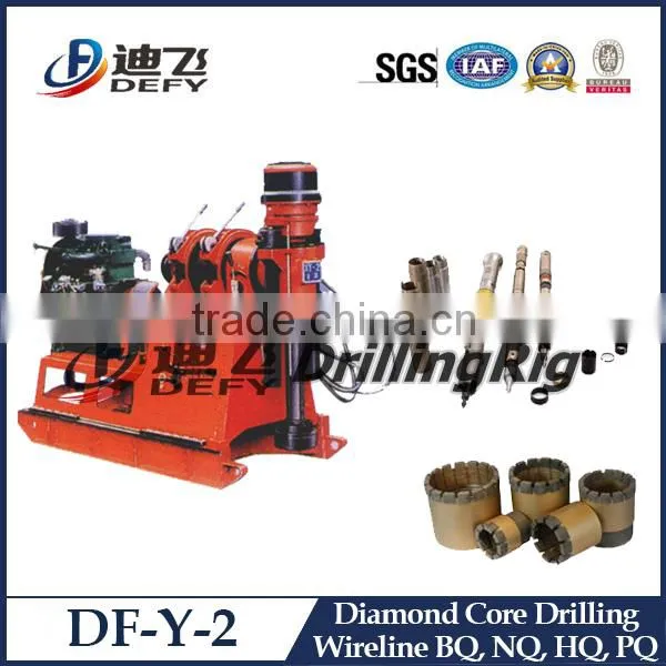 BQ NQ HQ PQ wireline coring drilling rig system model DF-Y-2