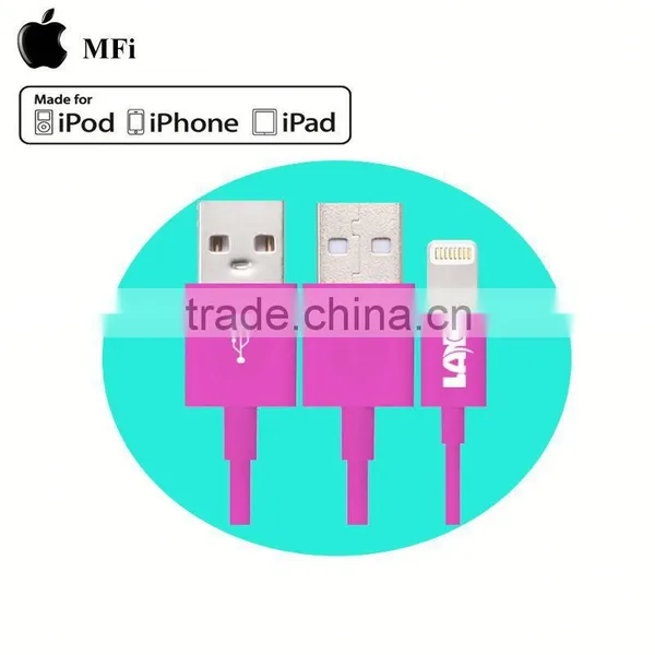 2015 China Supplier 1m Pink MFi Phone6 Charging Data Cable photo-4