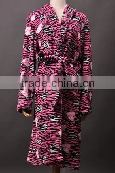 100% Polyester Eco-friendly Top Quality Colorful Coral Fleece Bathrobe photo-5