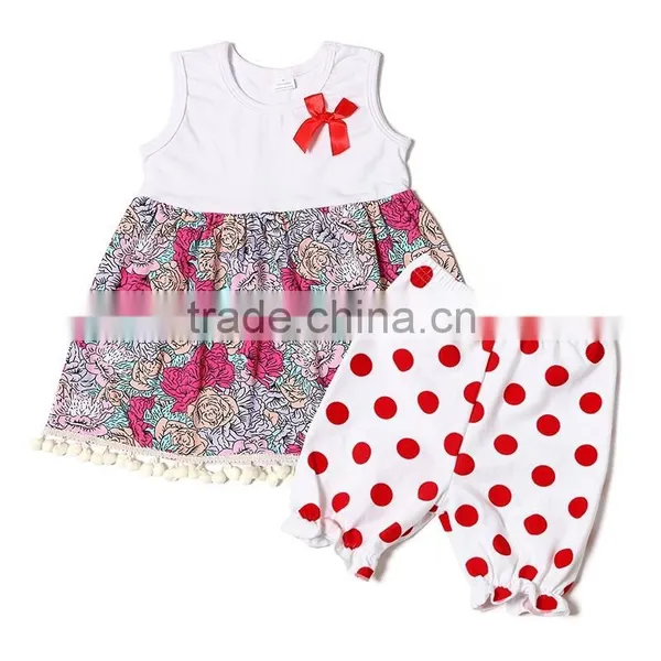 Comfortable Yiwu Baby Clothing 100% Cotton Frock Design for Girls 2016