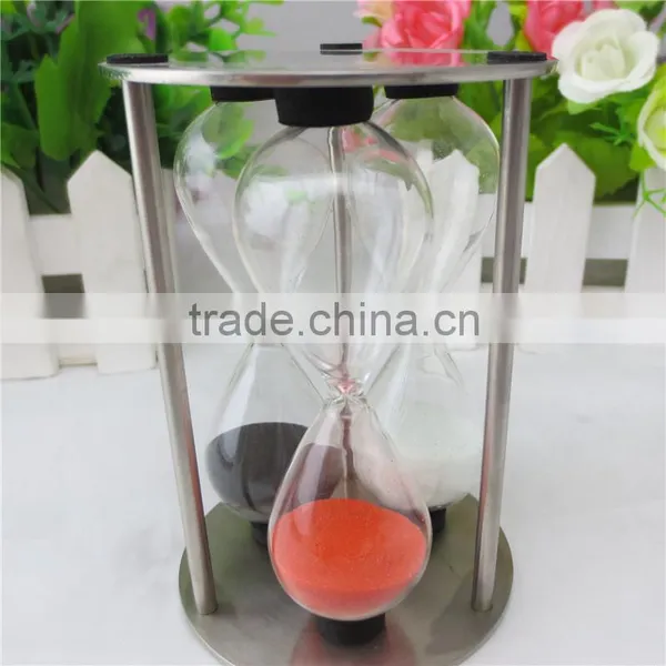 Factory Direct Supply Triple Metal Sand Timer, Sand Clock, Hourglass , Sandglass Quality Choice