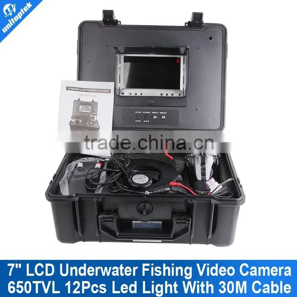 20m Cable Underwater Fishing Camera Fish Finder With 1/3 SONY CCD Effio-E 14pcs White Leds Camera Nightvision Rotate 360 Degree