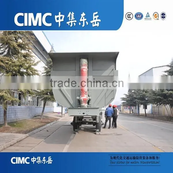 CIMC Hydraulic Cylinder Tractor U Shape Tipper Trailer, Semi Dump Truck Trailer photo-4