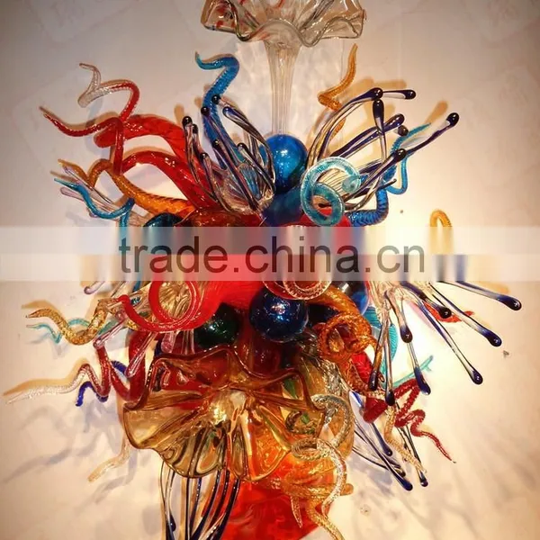 Hand Blown Glass Chandelier Decoration XO-20150628&Murano Glass Chandelier From Famous Chinese Glass Artist Mr Ou