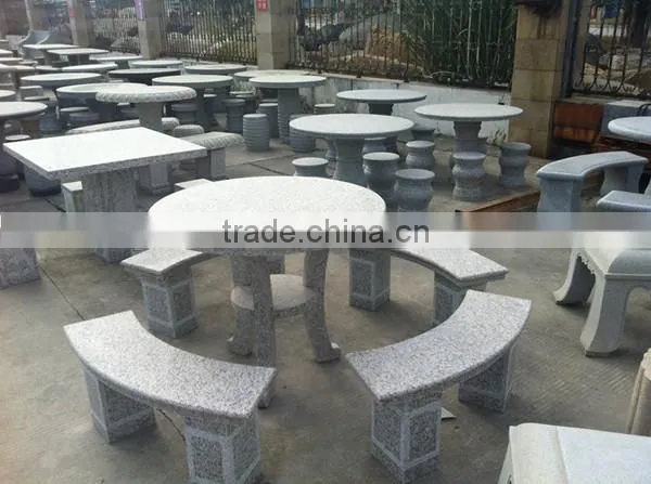 Hot Sale Black and Yellow Granite Stone Bench photo-5