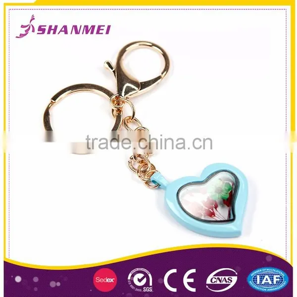 Low Price Frame Alloy Wholesale Heart Shaped Colorful Key Chain photo-2