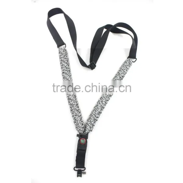 550 Paracord Rifle Sling, One Point Paracord Rifle Sling, Fire Starter Buckle Sling photo-2