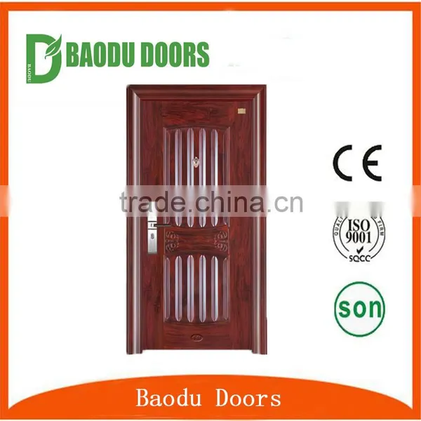 High Quality Fabricated Steel Door Cheap Exterior Steel Clad Door photo-4